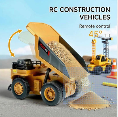 Funkymit ™ Mini Excavator, Forklift & Dumptruck Toy